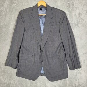 Brooks Brothers Blazer Men's 43 Reg Gray Houndstooth Wool Sport Coat Made in USA